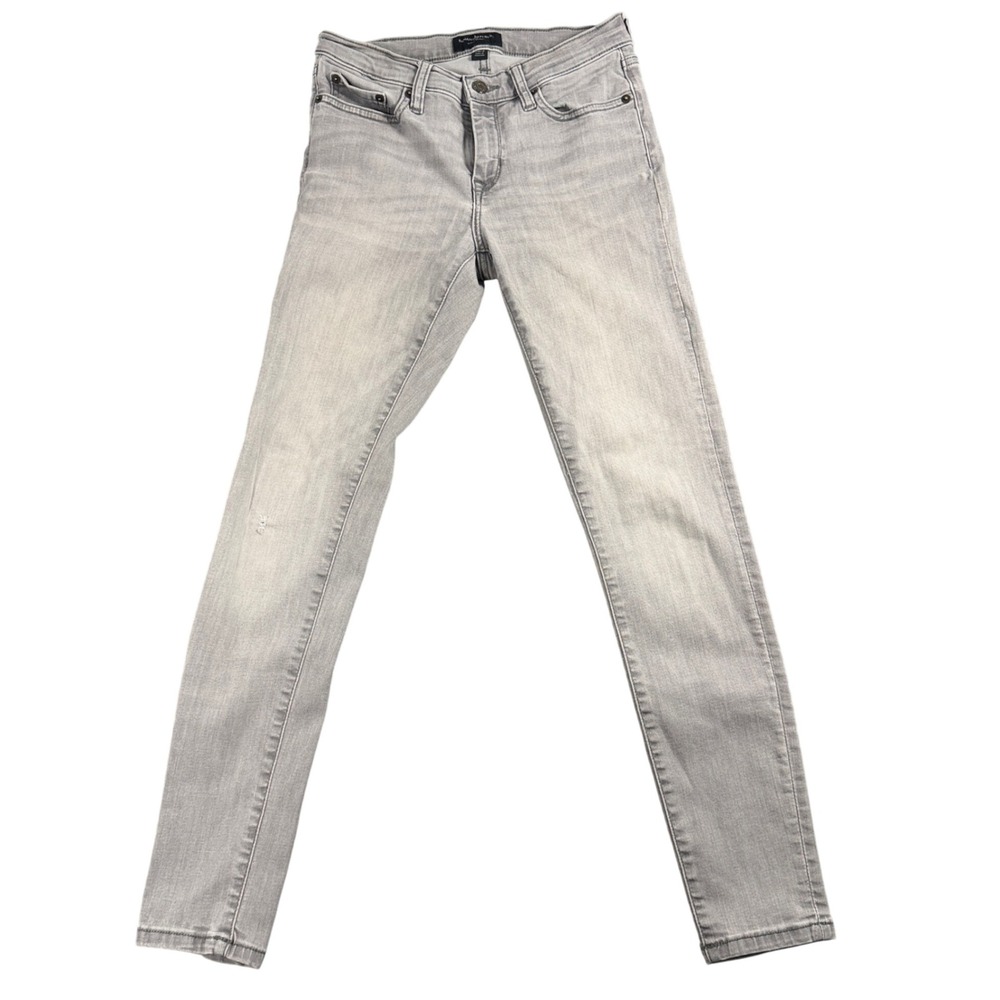 Banana Republic Sculpt Skinny Jeans Womens 26/2 LightGray Denim Pants Distressed